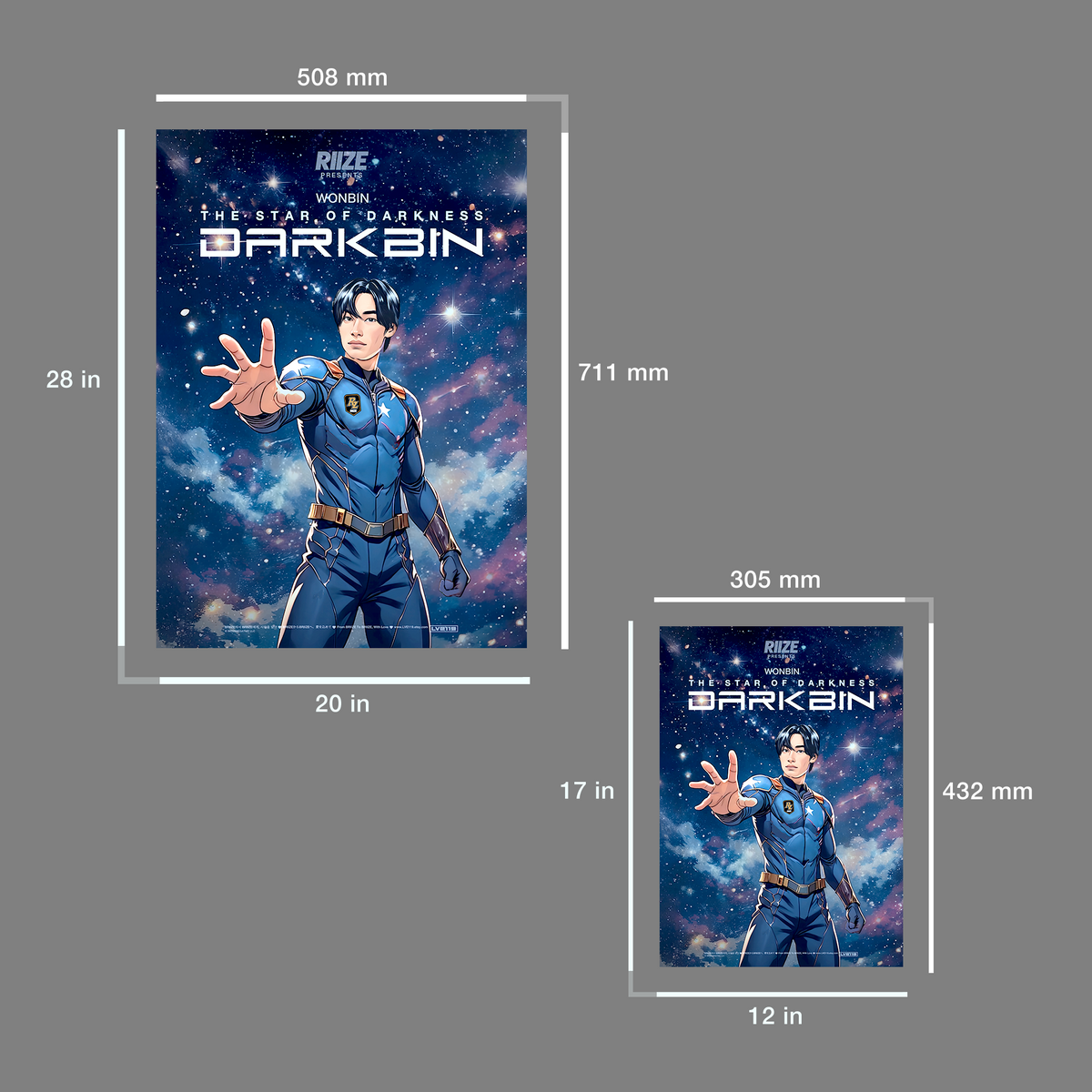 DARKBIN Poster - Wonbin - RIIZE